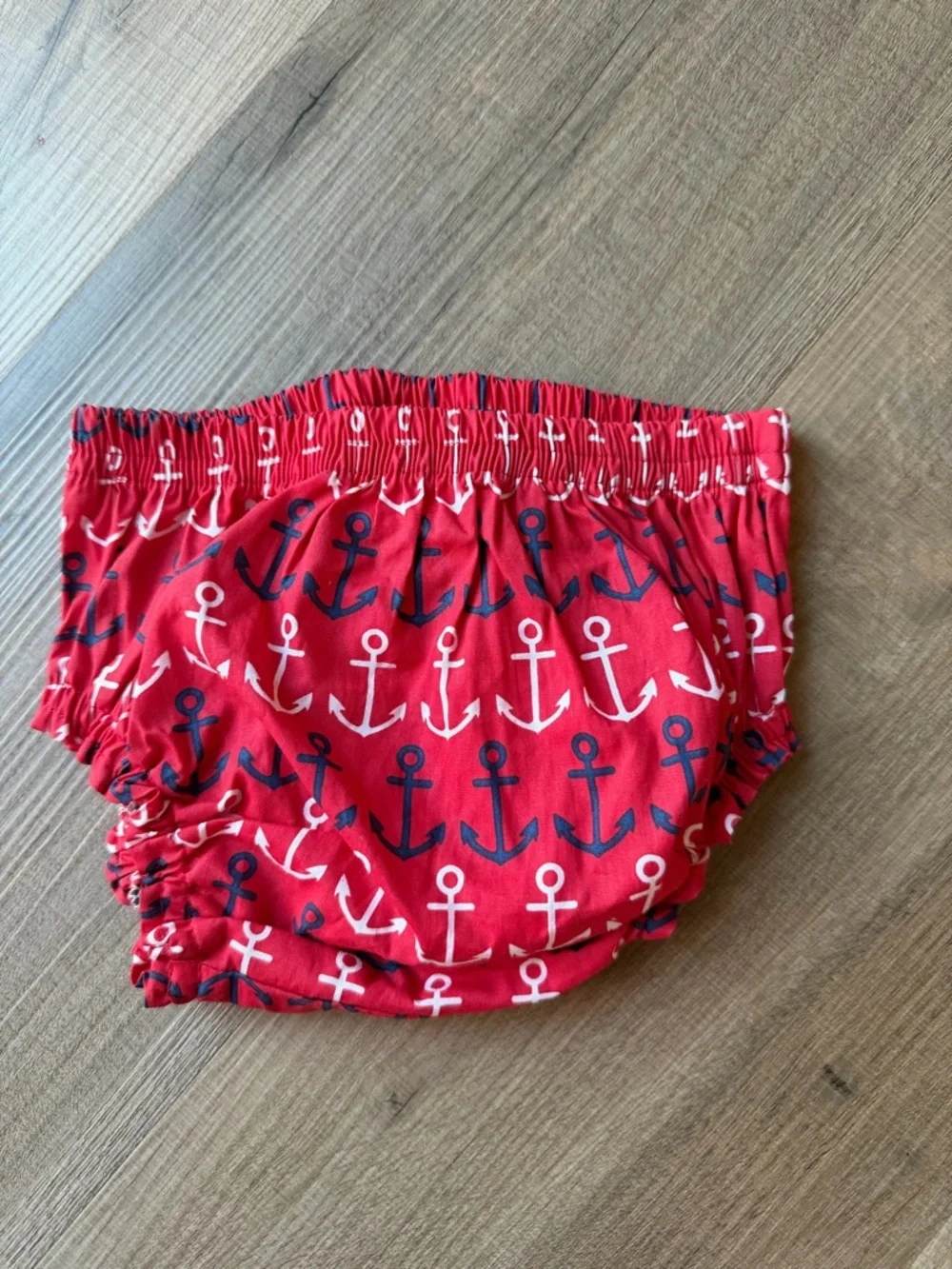 Pottery Barn Red Anchor Print Diaper Cover